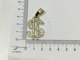 colgante oro 18k con piedra con circonita