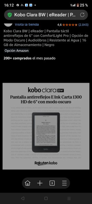 OCASIÓN!! EBOOK KOBO NEGRO