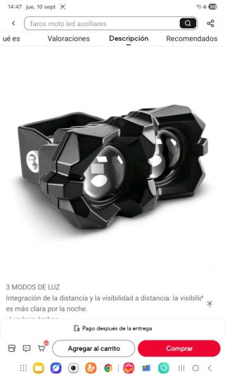 FOCO 2 LENTES LED MOTOCICLETA MARCA NOVSIGHT