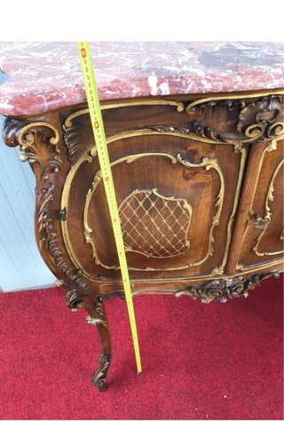 Credenza Luigi XV '800 marmo e legno