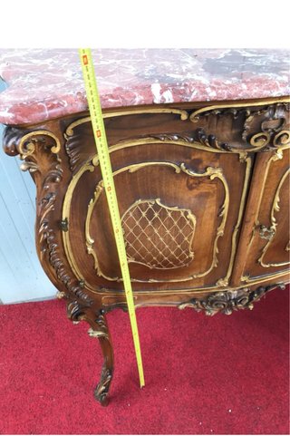 Credenza Luigi XV '800 marmo e legno