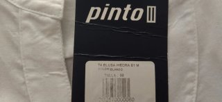 Blusa blanca algodón entallada-mangas con cinta