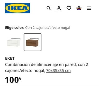Mueble 2 cajones Ikea madera