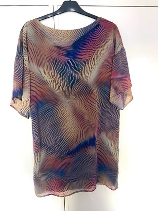 Vestido estampado multicolor talla S