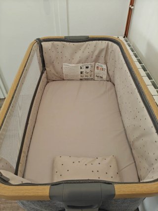Minicuna colecho Tutti Bambini roble-antracita