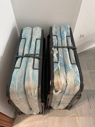 2 Camas Plegables con Colchón 190 × 90