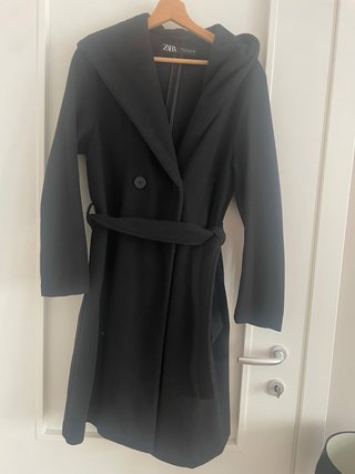 Cappotto Zara nero con cintura