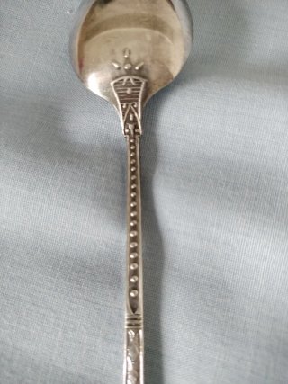 Juego de 6 cucharas antiguas de plata