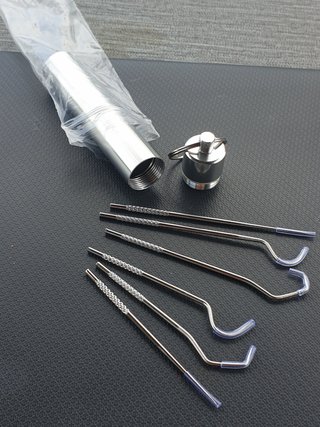 Set de Palillos Dientes Acero Inoxidable