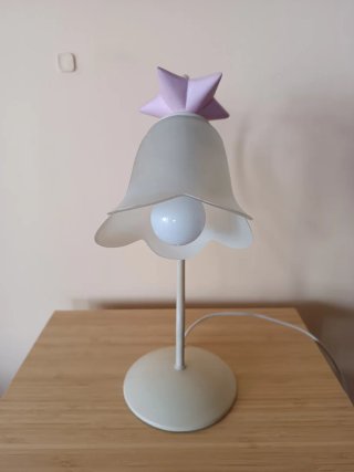 Lámpara infantil tulipa flor de cristal