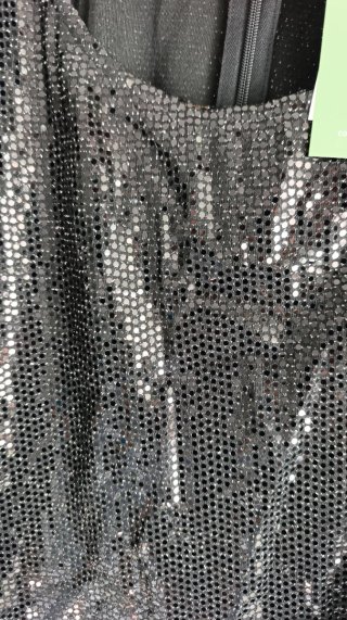 Vestido fiesta lentejuelas H&M negro