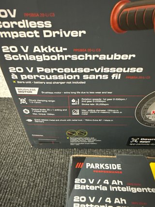 Atornillador percutor Parkside 20V 150Nm