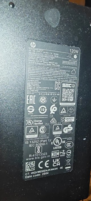 Cargador HP Oficial 120W