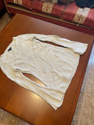 Jersey Tommy Hilfiger Beige Manga Ancha