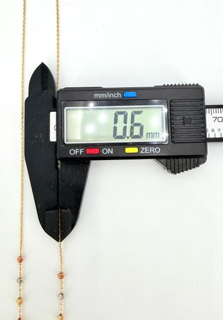 Cadena Bolas de oro combinado 14k, 3.63 g, 44.5cm.