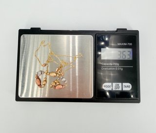 Cadena Bolas de oro combinado 14k, 3.63 g, 44.5cm.