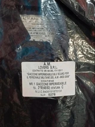 Impermeabile tecnico nero
