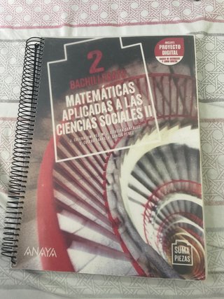 Libro matematicas 2º bachillerato de anaya