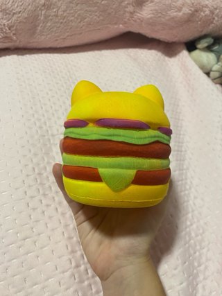 Squishy Gato Hamburguesa Amarillo