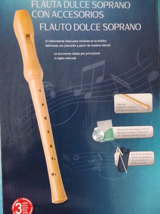 Flauta Dulce Soprano Sheffield de madera natural