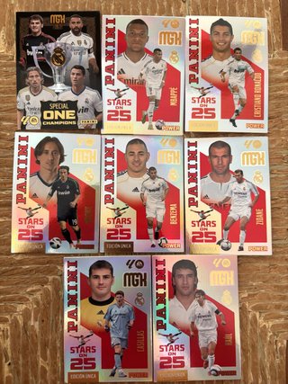 Lote de 8 cromos Panini –Real Madrid | Stars on 25