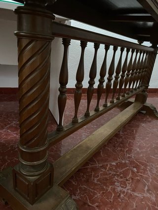 Mesa consola extensible madera rústica