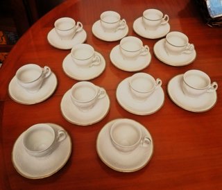 JUEGO DE TÉ-CAFÉ PORCELANA CHECA FINA DE BOHEMIA