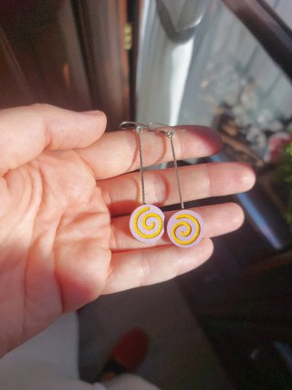 Pendientes plata y madera