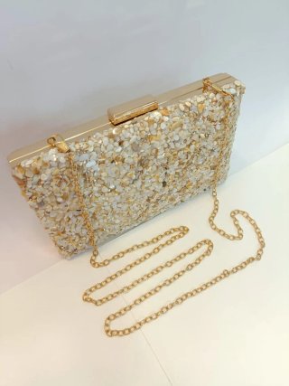 Clutch borsa sera bolsa festa bolso fiesta Gold