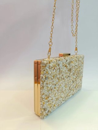 Clutch borsa sera bolsa festa bolso fiesta Gold