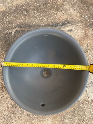 Lavabo redondo Roca gris
