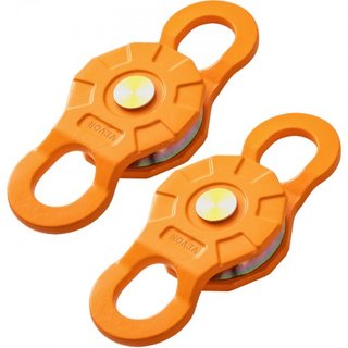 Bloque de Remolque, Límite de Carga de Trabajo de 11T/25,000 LBS, Polea de Winch de Alta Resistencia para Cuerda Sintética de 0.55"/14 mm o Grúas Blandas, Accesorios de Recuperación Off-road para ...