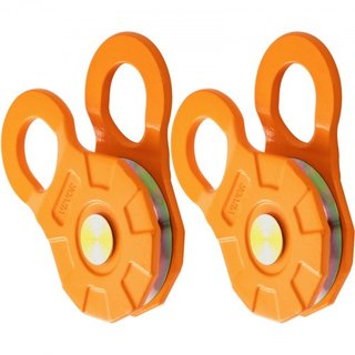Bloque de Remolque, Límite de Carga de Trabajo de 11T/25,000 LBS, Polea de Winch de Alta Resistencia para Cuerda Sintética de 0.55"/14 mm o Grúas Blandas, Accesorios de Recuperación Off-road para ...