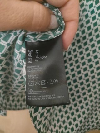 Blusa con fusciacca verde e bianca