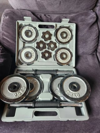 Set Mancuernas Cromadas 20 Kg