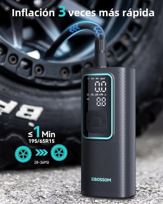COMPRESOR AIRE PORTÁTIL 150 PSI 6000MAH USB-C