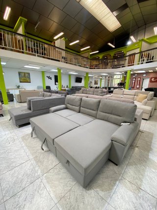 Sofá Cama Chaise Gris GRAN OFERTA
