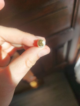 1 Pendiente con perla y osito acero