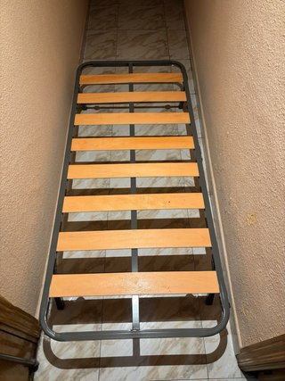 Somier plegable metal y madera