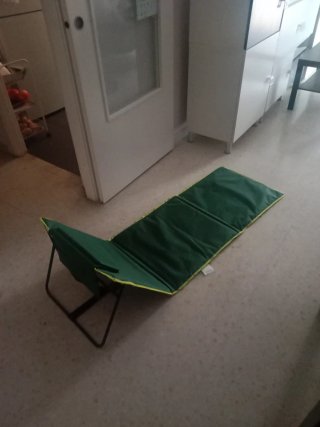 Tumbona plegable verde