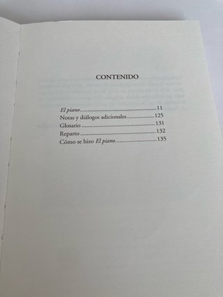 El piano Guión de la Película