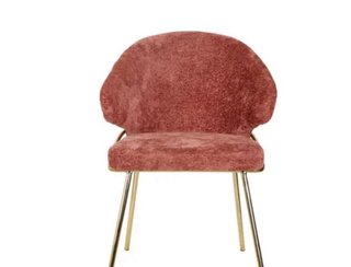 4 Sillas Comedor Burdeos Terciopelo y Oro