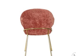 4 Sillas Comedor Burdeos Terciopelo y Oro