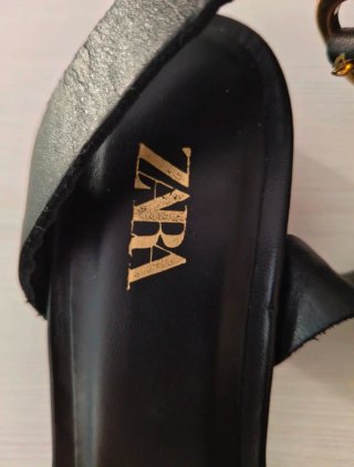 Sandalias Zara Talla 36 Tacón Ancho