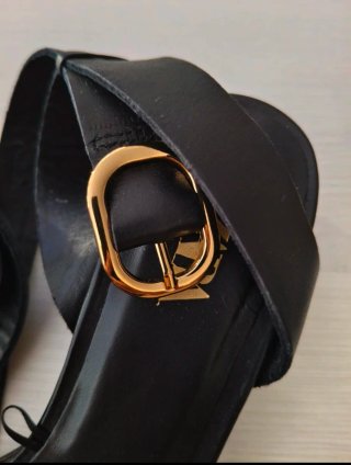 Sandalias Zara Talla 36 Tacón Ancho