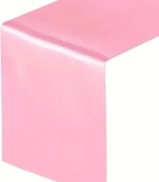 Caminos de mesa satinados rosas y celeste
