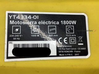 motosierra adeo services yt4334-01