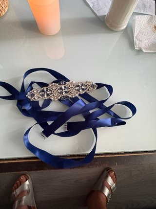 Traje de fiesta azul talla L
