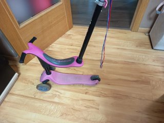 Patinete infantil rosa 3 ruedas