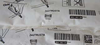 4 x Ferramenta a pressione UTRUSTA IKEA